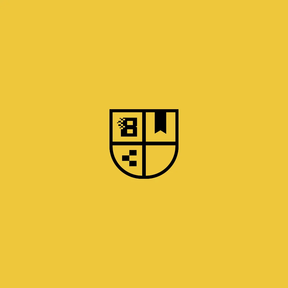 Branxl Academy crest on marquee yellow